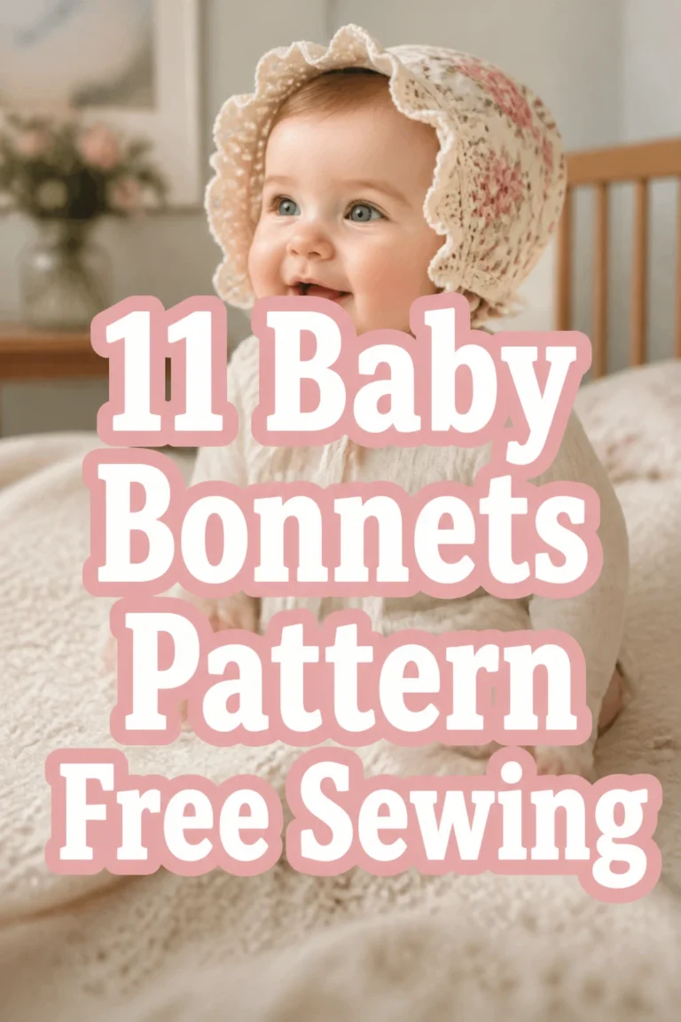 11 Baby Bonnets Pattern Free Sewing