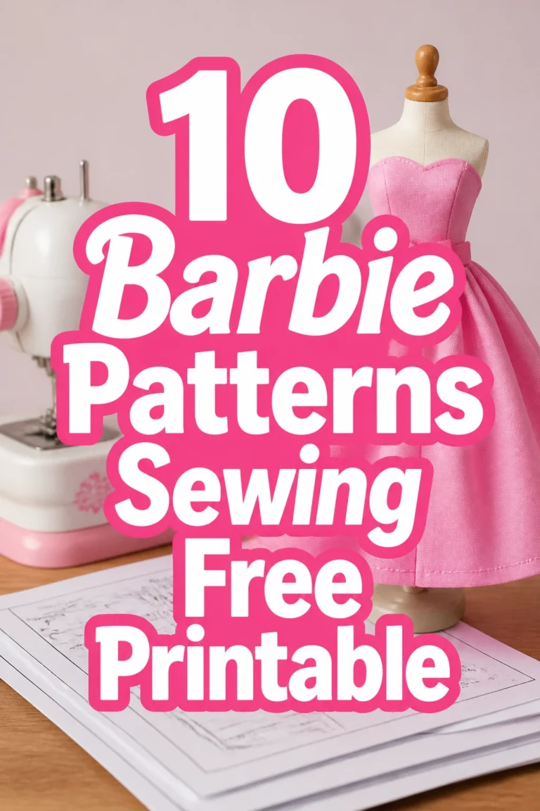 10 Barbie Patterns Sewing Free Printable