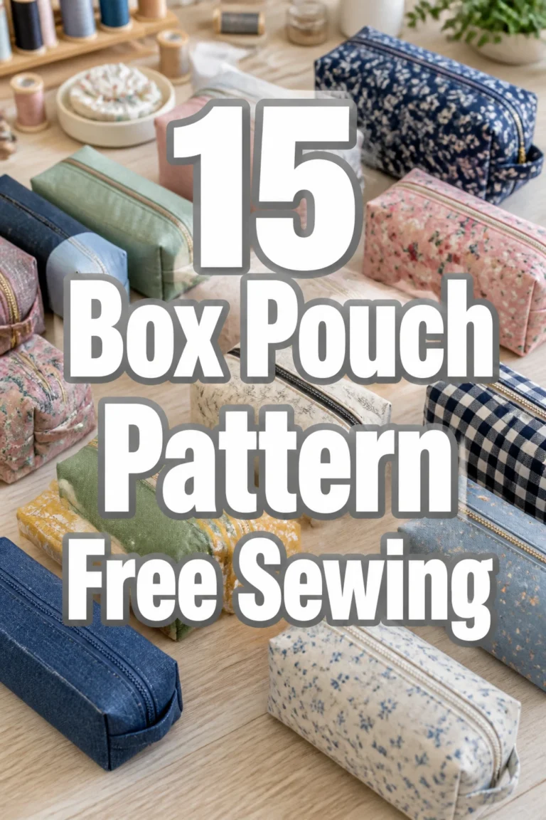 15 Box Pouch Pattern Free Sewing