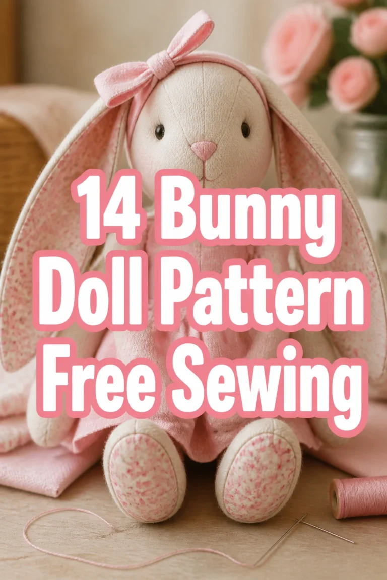 14 Bunny Doll Pattern Free Sewing
