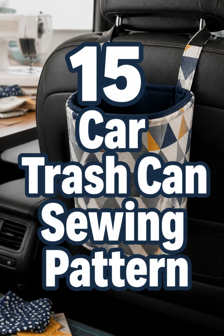 15 Car Trash Can Sewing Pattern