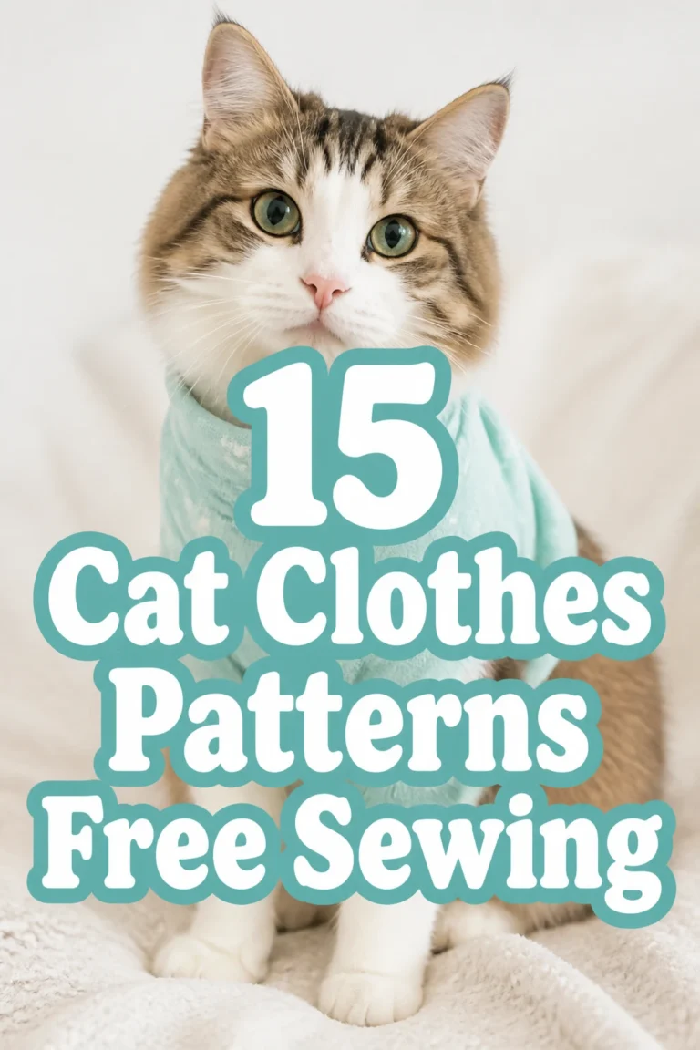 15 Cat Clothes Patterns Free Sewing