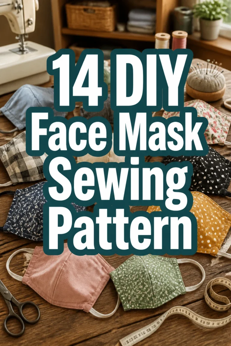 14 DIY Face Mask Sewing Pattern