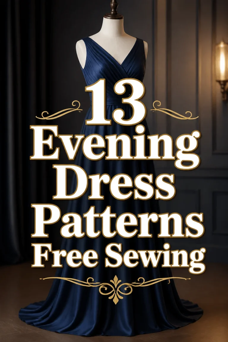 13 Evening Dress Patterns Free Sewing