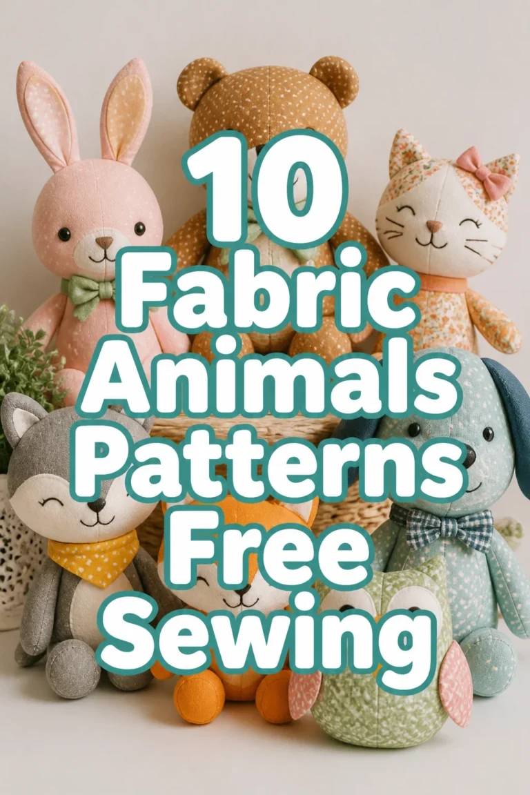 10 Fabric Animals Patterns Free Sewing
