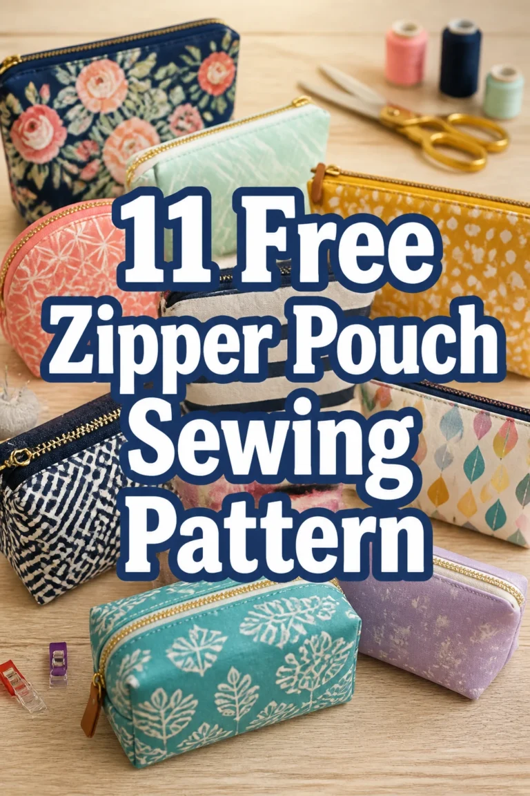11 Free Zipper Pouch Sewing Pattern