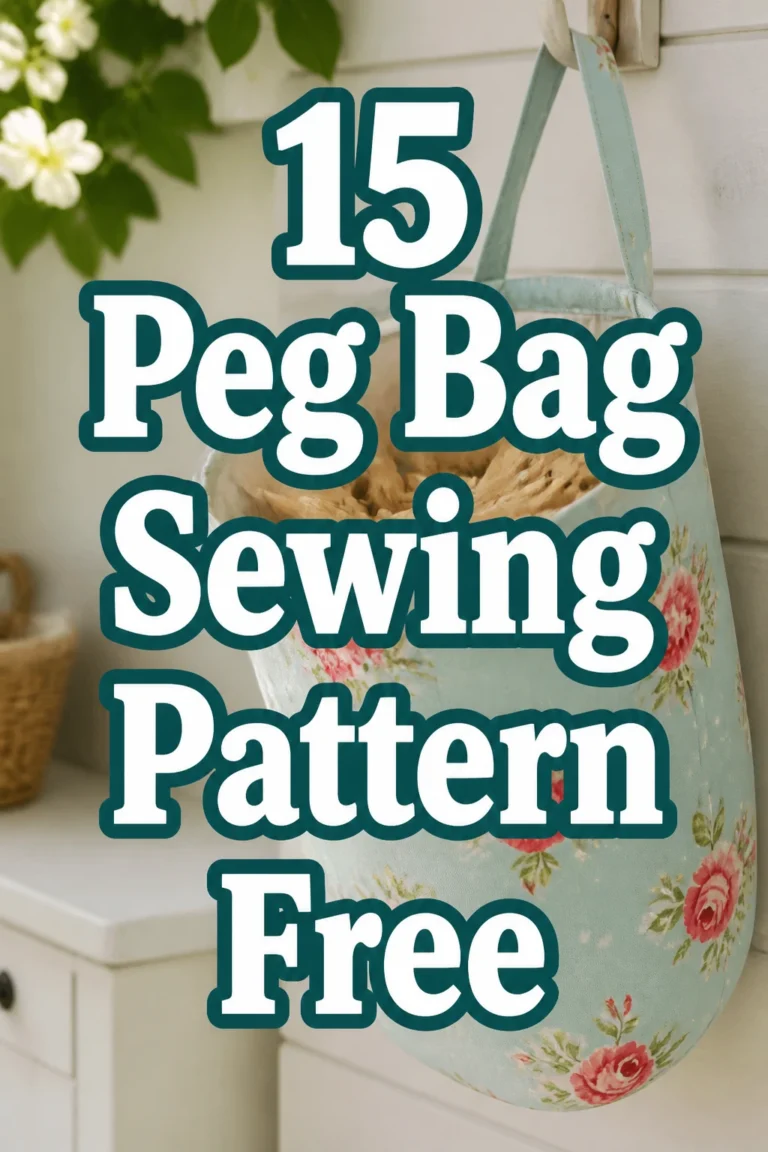 15 Peg Bag Sewing Pattern Free