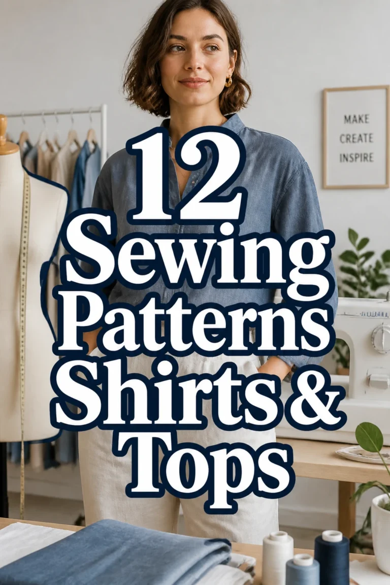 12 Sewing Patterns Shirts & Tops