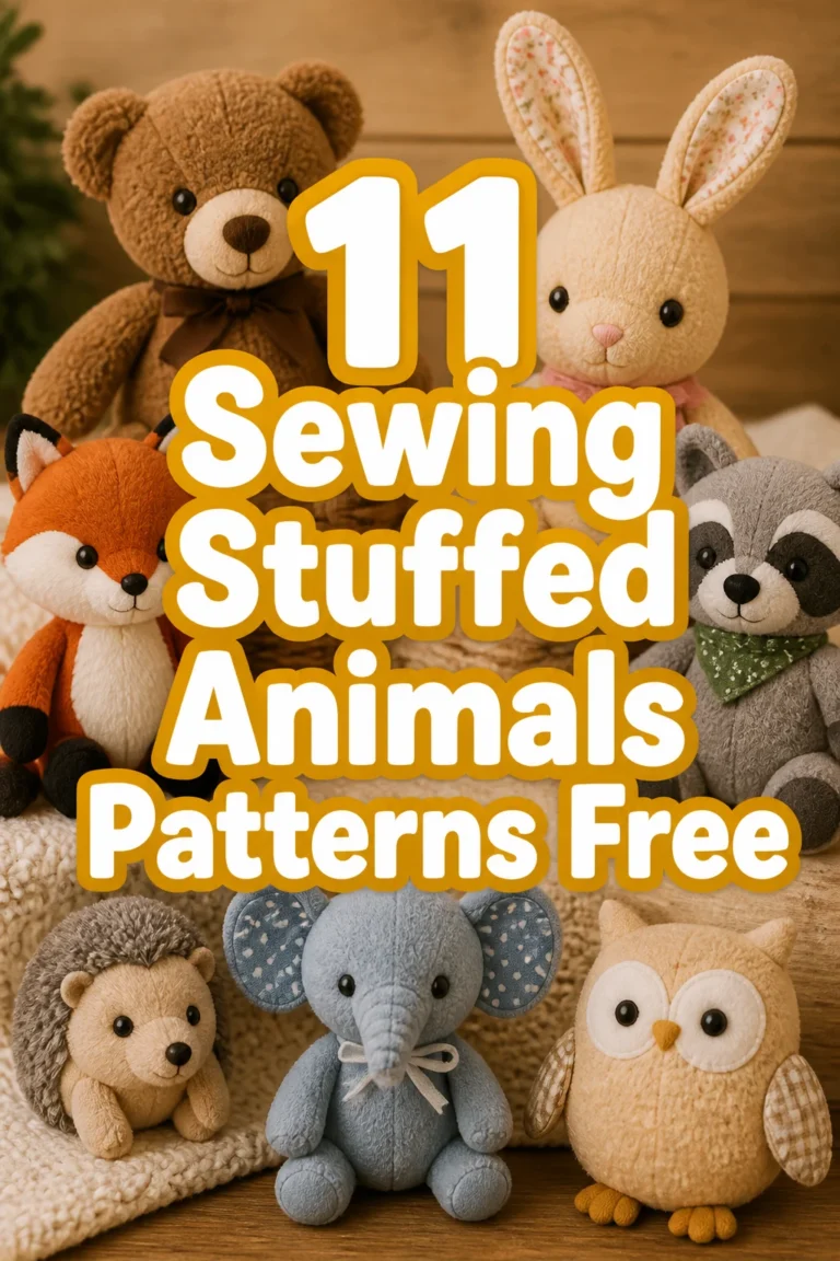 11 Sewing Stuffed Animals Patterns Free