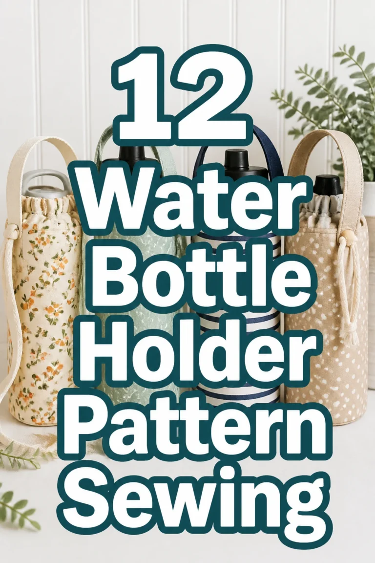 12 Water Bottle Holder Pattern Sewing